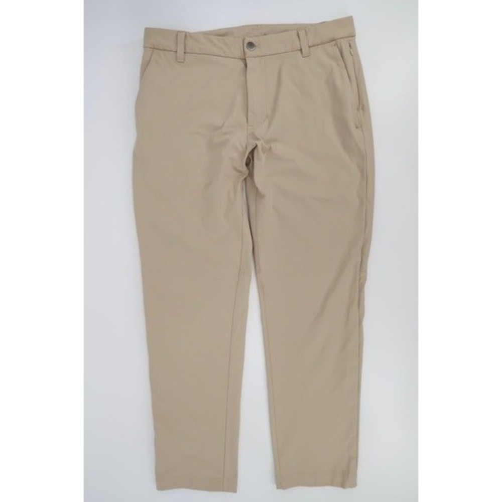 Lululemon Commission Pants Mens 32 Tan‎ Khaki ABC Stretch Performance Trousers